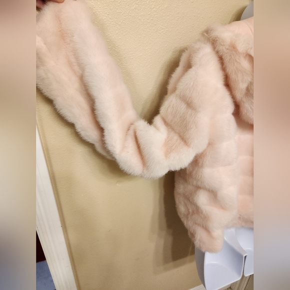 Baby Pink Paris Blues Reversible Fur Jacket Size Large | Vintage | 2000's - Picture 5 of 11